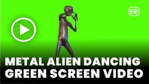 Metal Alien Dancing green screen