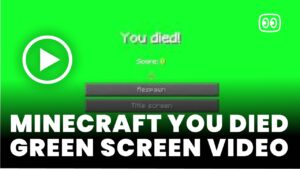 Minecraft You Died Green Screen