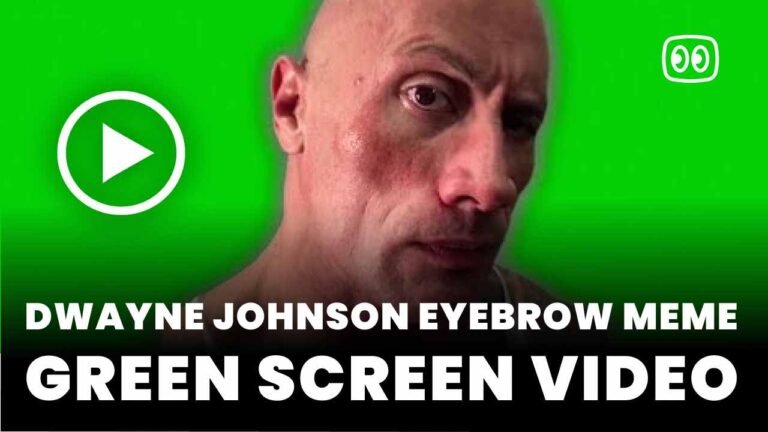 Dwayne Johnson Eyebrow Meme Green Screen