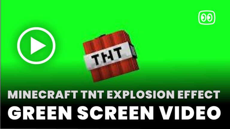 Minecraft TNT explosion effect Green Screen