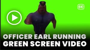 Officer Earl Running Green Screen