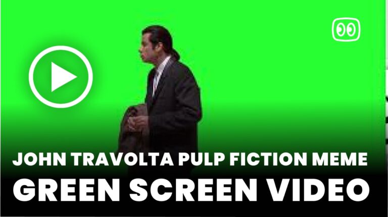 John Travolta Pulp Fiction Meme Green Screen