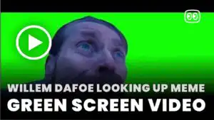 Willem Dafoe Looking Up Meme Green Screen