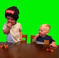 Kids Eating Candy Green Screen download