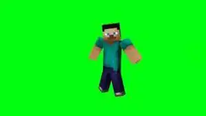 Minecraft Steve Walk Green Screen download