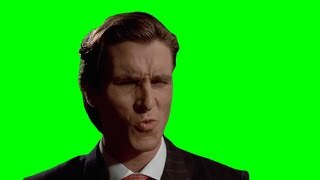 Patrick Bateman Sigma Face meme Green Screen download