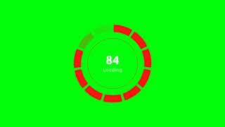 Red Loading Circle Green Screen download