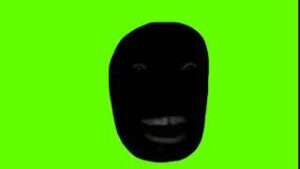 African Man Funny Laugh in Dark Green Screen download