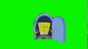 SpongeBob Opening Door Green Screen download