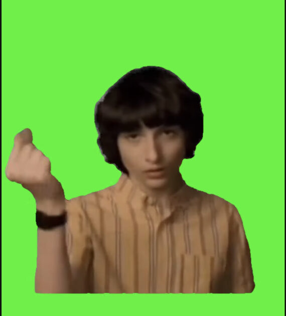 Stranger things actor snaps fingers meme green screen download