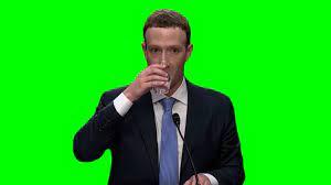 Mark Zuckerberg Drinking Water Green Screen download