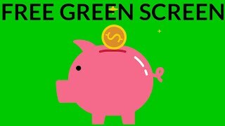Piggy bank Green Screen download