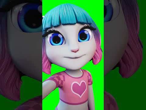 dance Challenge Time Shine Together With Talking Angela green screen download