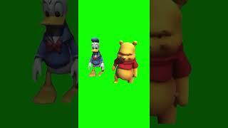 Donald Duck and Winnie The Pooh Dancing Green Screen download