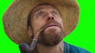 Willem Dafoe looking up green screen - Download MP4