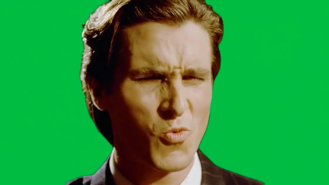 Patrick Bateman Sigma Meme Green Screen