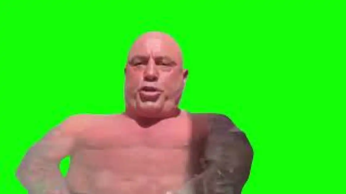 Joe Rogan Freezing in Ice Bath Green Screen meme template download mp4
