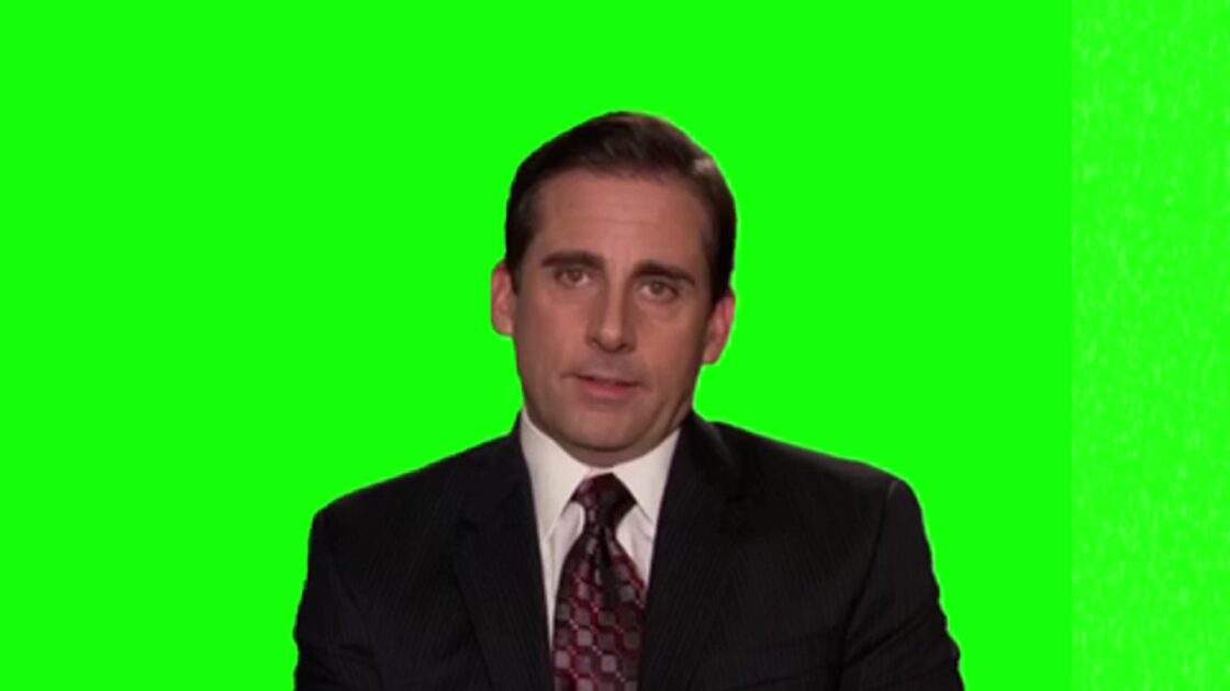 Michael Scott I am dead inside meme green screen Green Screen Memes download
