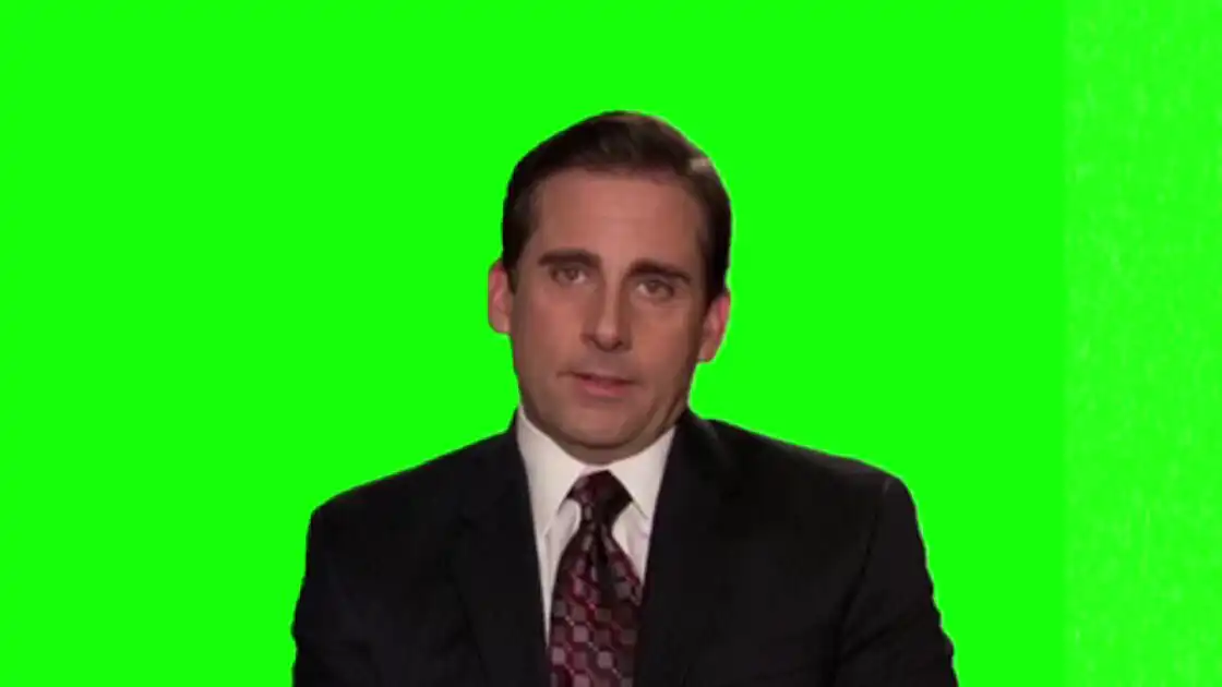 Michael Scott I am dead inside meme green screen Green Screen Memes download