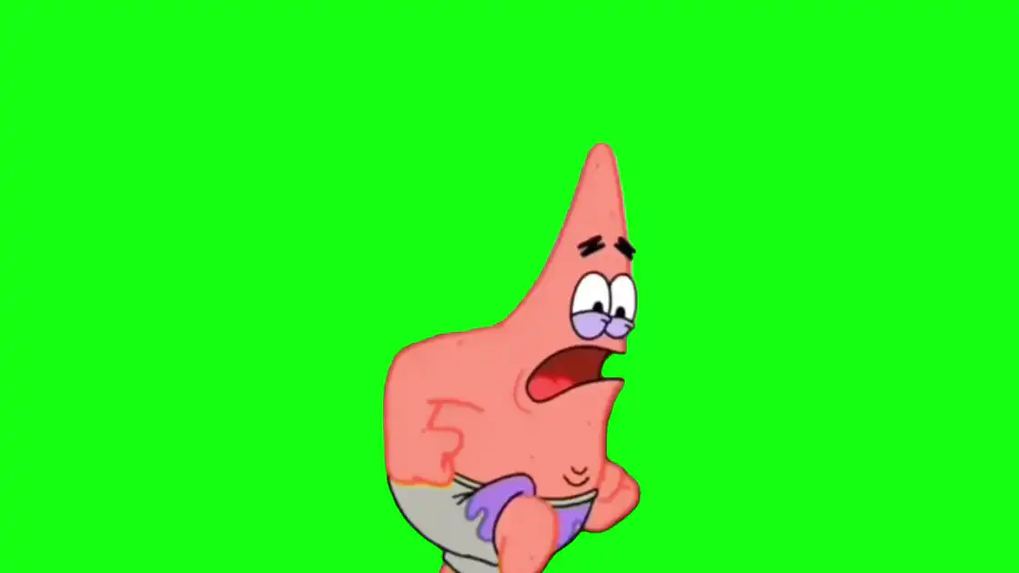 SpongeBob and patrick running from smoke green Screen Green Screen Memes download