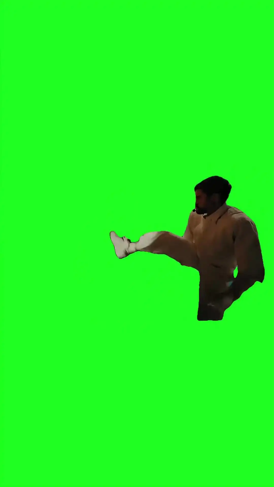 Bad bunny kicks door Green Screen Meme