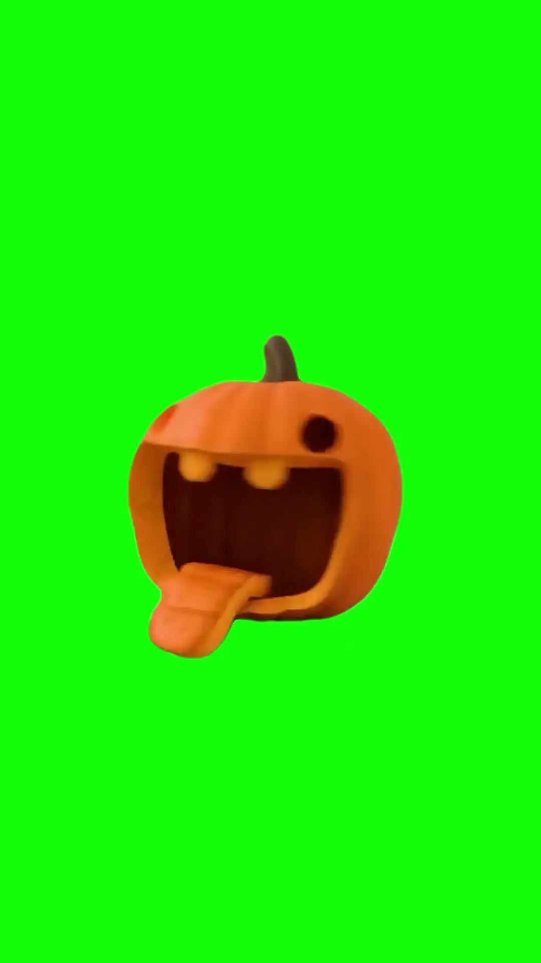 Creepy Pumpkin Screaming Meme Green Screen