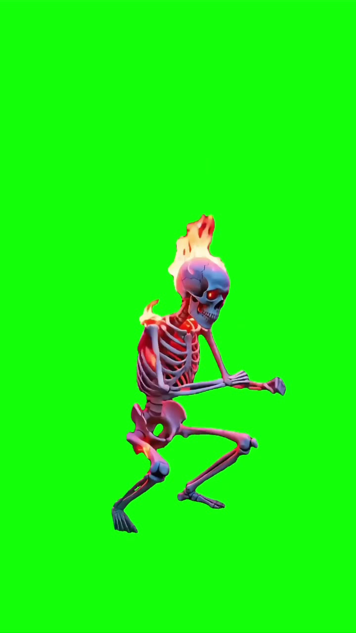 Dancing skeleton Meme Green Screen