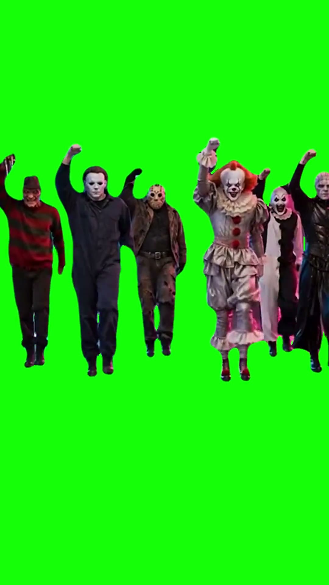 Horror Movie Villains Dancing Meme Green Screen